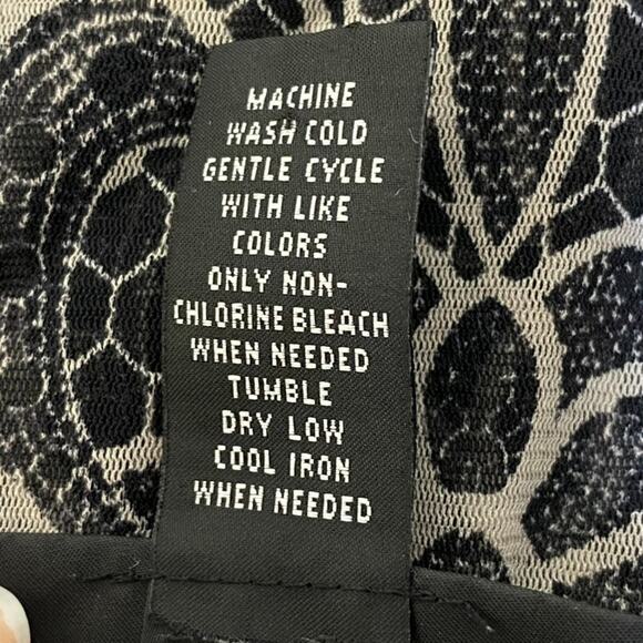 INC Womens Y2K Whimsigoth Black Mesh Top Size XL Grunge Gothic Dark Floral - Picture 6 of 9